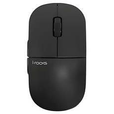 irocks 艾芮克 M23R 無線靜音滑鼠 106 x 57 x 33.5mm 60g, IRM23R-PBK, 黑色