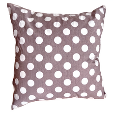 淡雅灰圓點抱枕套 雙面設計
