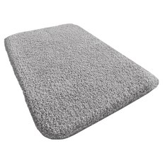 小麥購物 加厚茸絨超強吸水防滑地墊 L1413, 淺灰色