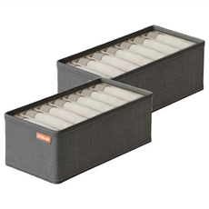 小麥購物 抽屜分隔收納盒 C189 7格 110g, 深灰色, 2個