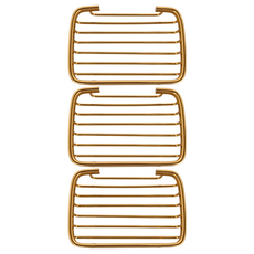 DANLE 丹樂 浴室置物架/肥皂架 附贈螺絲以及無痕貼片, 鈦金色, 3個