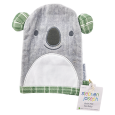 Stephen Joseph 沐浴手套 - 美人魚, 無尾熊, 長頸鹿, 恐龍, 兔子, 獨角獸, 小狗, 鯊魚, 樹懶圖案, 100%棉, 1個