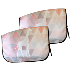 E.City 印花圖案磁性側窗遮陽檔 55g 鹿 2個, 60 x 45cm, 鹿 粉彩色