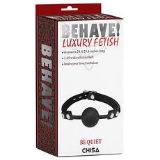 CHISA NOVELTIES 調教玩物 球型口塞 97g, 黑色, 1個