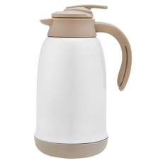 鍋寶 超真空保溫壺 VH-1800-S 304不鏽鋼, 白色 + 棕色, 1.8L, 1個