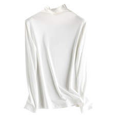 無爭自由 中領牛奶絨內搭 - 舒適袖口, 均碼, 奶白色