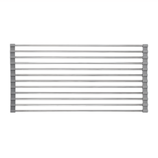 捲簾式 水槽瀝水架 矽膠+金屬材質 廚房隔熱墊, 灰色, 1個