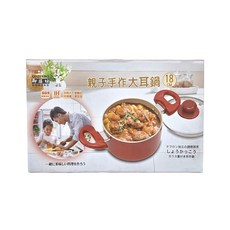 GOZENBO 御膳坊 親子手作大耳鍋 18cm 1個, 紅色