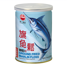 味一 旗魚鬆, 鮮香海味吃的到, 無味精防腐劑, 防潮罐裝, 200g, 1罐