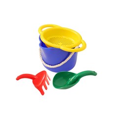 VIKINGTOYS 夏日沙灘玩沙工具組, 黃 + 藍 + 紅 + 綠, 400g, 1組