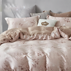 貝淇小舖 40支100%純天絲TENCEL 加大床包兩用被四件組