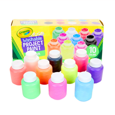 Crayola 繪兒樂 可水洗兒童顏料 亮霓虹, 59ml, 2oz, 10色