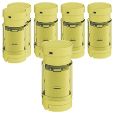 SP SAUCE 新色系攜帶型5合1藥盒 藥丸儲存 藥丸切片器 藥丸磨碎 透明水杯, 6個