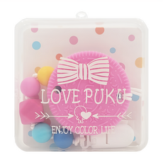PUKU 藍色企鵝 Baby GaGa 固齒器 100%矽膠 耐熱至120度 適用三個月以上, 鍊夾收納盒, 草莓, 1組