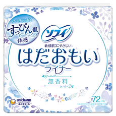 SOFY 蘇菲 日本原裝進口 敏感肌護墊 無香, 14cm, 72片, 1包