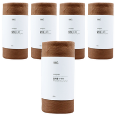 PURE SUNDAY 捲筒式一次性洗碗巾 60張 棕色, 5捲