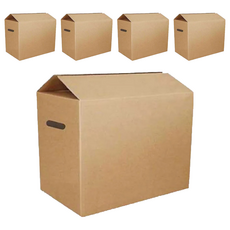 Casber科百承印 耐重版五層波浪瓦楞紙箱 釘封側提孔 厚8mm 5個, 1組