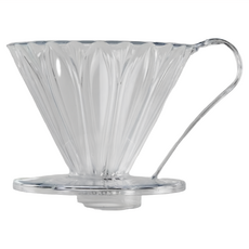 CAFEC Tritan款錐形花瓣濾杯 TFD-4CPB 透粉棕, 1個, 2~4杯份