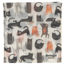 NOW 蜂蠟食物袋 手繪貓, 1個