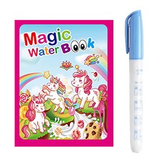葉子小舖 兒童塗鴉本 畫畫本 獨角獸繪本套裝，附畫筆，激發創意，安全無毒, Magic Water Book, 1入
