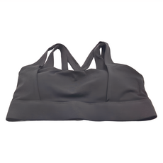 U領小心機運動背心, 75%尼龍+25%彈性纖維, 透氣排汗, 舒適集中, L, 黑色