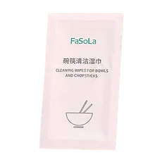 FaSoLa 便攜式一次性碗筷餐具清潔濕紙巾, 75%食用酒精, 有效除菌, 獨立包裝, FA-DZ-596, 30張, 2盒