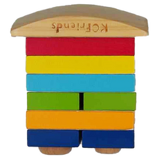 KCFriends 立體積木拼圖, 適用年齡: 18個月及以上, 產品材質: 實木, 1盒, 13pcs