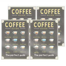 TRENY A4 證書展示廣告磁性貼, 磨砂銀, 4個