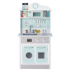 Teamson Kids 小廚師波多經典玩具廚房, 薄荷綠 + 灰色, 1組