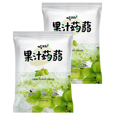 吃果籽 果汁蒟蒻 白葡萄口味 無添加色素、防腐劑, 240g, 2袋
