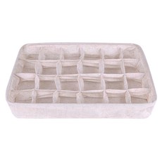 UdiLife 優的生活大師 森 棉麻24分格整理盒, 45 x 28 x 8cm, S3080-24, 1個