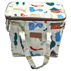 英倫風保溫保冷防水便當袋 中款 鄉村動物, 25 x 16 x 23cm, 1個