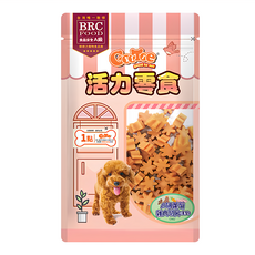 GooToe 活力零食 犬用 星型 β胡蘿蔔雞肉切片, 無添加, 防腐劑, 化學色素, 化學香料, 200g, 1包