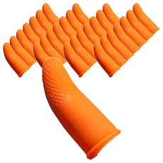 JIAHON 顆粒止滑手指套 S(5.3 x 3.1cm) 橙色, 100個, 1包