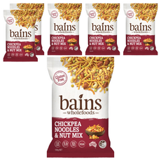BAINS WHOLEFOODS 鷹嘴豆零食點心麵 綜合堅果, 100g, 無麩質, 6包