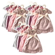 Little Pink Rabbit 粉彩小兔 娃娃裝擦手巾 12條, 100%聚酯纖維, 1組