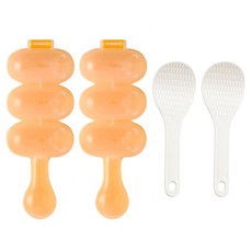 DIY造型飯糰模具 2個, 橘黃色, 1組