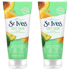 ST.Ives 聖艾芙 柔嫩肌膚 磨砂膏 鱷梨+蜂蜜 含100%天然去角質成分, 170g, 2條