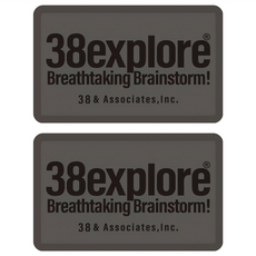 38explore 小臂章 Set 尺寸46x25mm, 灰, 1件