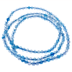 海藍寶三圈手鍊 增愛情運 4mm, 藍色