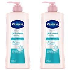 Vaseline 凡士林 涼感水潤透亮潤膚露, 320ml, 2瓶