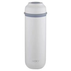 WOKY 沃廚 台灣公司貨 輕量隨行陶瓷保溫瓶, 白色, 400ml, 1個