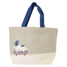 FRIENDSHILL 便當袋/手提包 B8 可愛法鬥圖案 輕巧手提設計 棉質材質 30 x 20 x 10cm, 1個