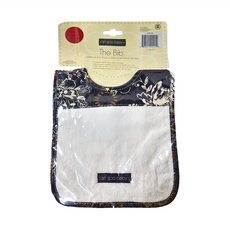 ah goo baby 時尚圍兜 採聰明磁扣設計 不含雙酚A, 宮廷花園 黑色, 1入, 1件