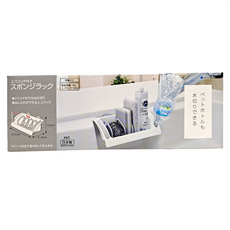 inomata 瀝水吸盤置物架, 白色 + 灰色, 1個