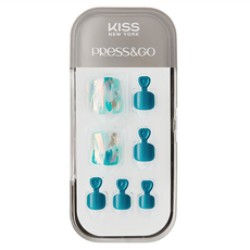 KISS NEW YORK Press&Go 足部美甲貼片, Blue Glass, 1組