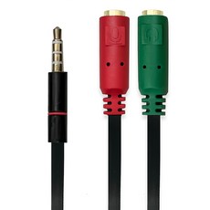 ziya 智雅科技 筆記型電腦/桌上型電腦 3.5mm轉麥克風耳機轉接線 雙色經典款 三環四極, 1組