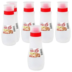 NAKAYA 日本 多孔沙拉乳酪番茄醬防漏擠壓調料瓶 紅色 6個, 380ml, 1組