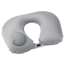 daho 便攜按壓式充氣旅行枕 80g 灰色 舒適護頸 旅行午睡必備, 35 x 25cm