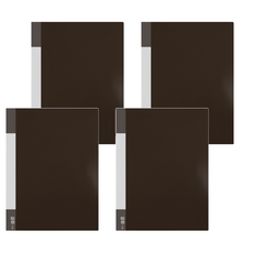 DaTaBanK 三田文具 A4 標準型 小4孔夾資料夾, 黑色, 4本